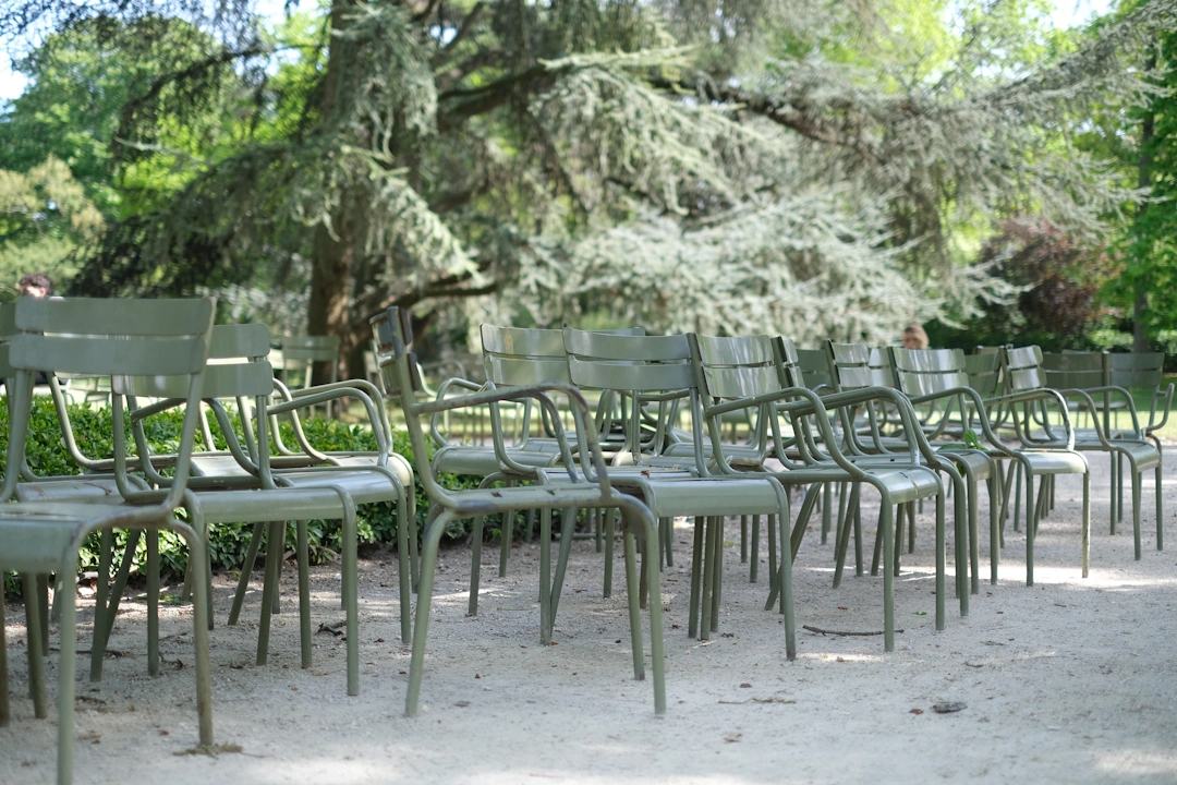 Photo d'une chaise du Jardin du Luxembourg, extraite de la série